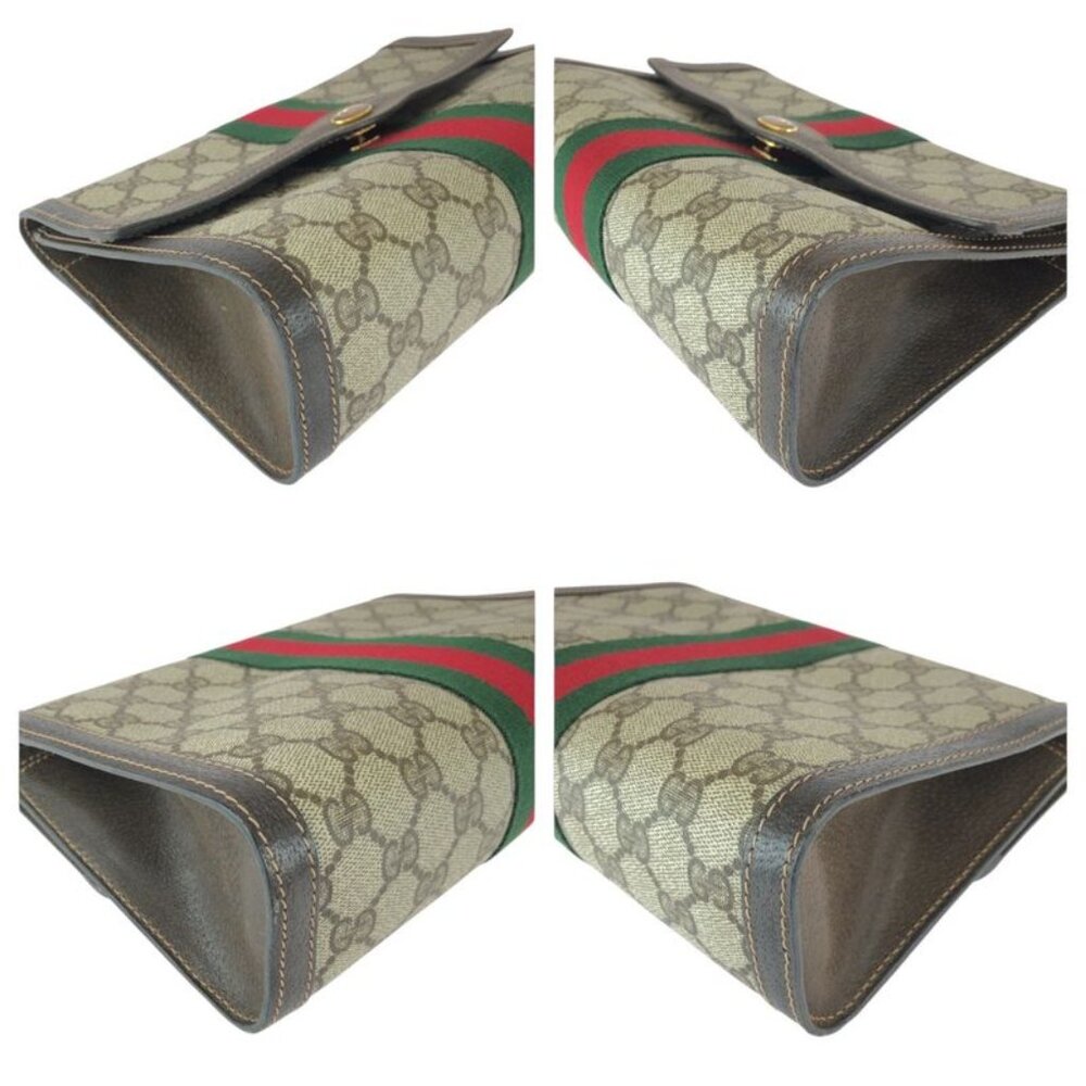 Gucci Vintage Sherry Clutch Beige Brown - Picture 3 of 9